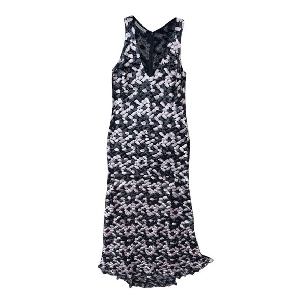 Silvia Tcherassi soft pink black sequin dress size L - Picture 1 of 6